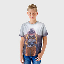Футболка детская Ирина Люминеск арт - Луна Лайка и Носферату, цвет: 3D-принт — фото 2