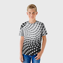 Футболка детская Металлическая абстрактная броня, цвет: 3D-принт — фото 2