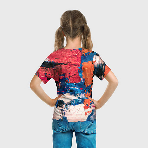 Детская футболка Текстура из красок / 3D-принт – фото 6