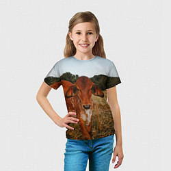 Футболка детская Коровка на поле, цвет: 3D-принт — фото 2