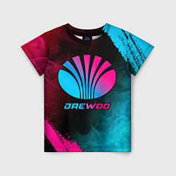 Футболка детская Daewoo - neon gradient, цвет: 3D-принт