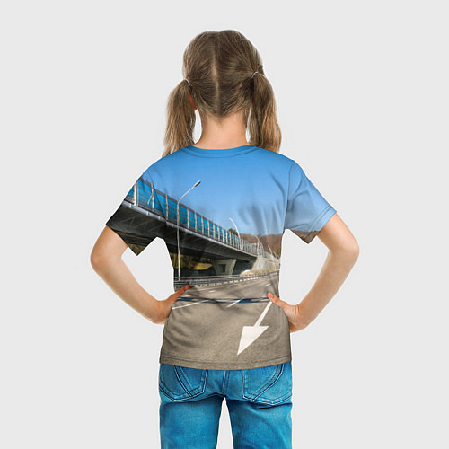 Детская футболка Бугатти на трассе / 3D-принт – фото 6