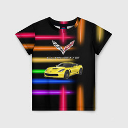 Футболка детская Chevrolet Corvette - гоночная команда - Motorsport, цвет: 3D-принт