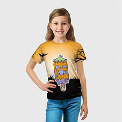 Футболка детская Тыквенное мороженое, цвет: 3D-принт — фото 2