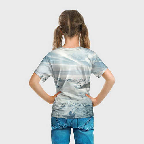 Детская футболка Крутая бэха в горах / 3D-принт – фото 6