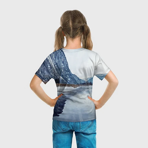 Детская футболка БМВ у горного озера / 3D-принт – фото 6