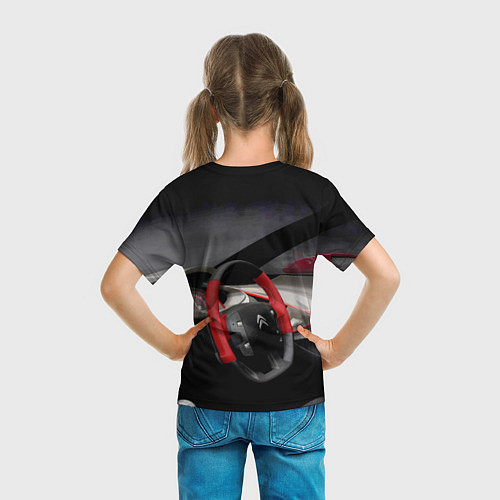 Детская футболка Ситроен - салон - Steering wheel / 3D-принт – фото 6