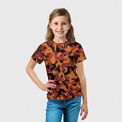 Футболка детская Камуфляж Common Orange, цвет: 3D-принт — фото 2