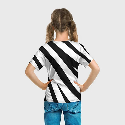 Детская футболка Камуфляж зебры / 3D-принт – фото 6