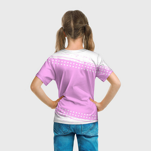 Детская футболка Поля кошечка с сердечком / 3D-принт – фото 6