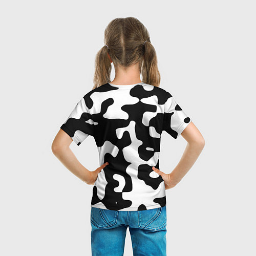 Детская футболка Камуфляж Cowskin крупный / 3D-принт – фото 6