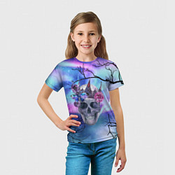 Футболка детская Череп короля, цвет: 3D-принт — фото 2