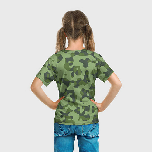 Детская футболка Камуфляж ВСР-93 Флора - Арбуз / 3D-принт – фото 6