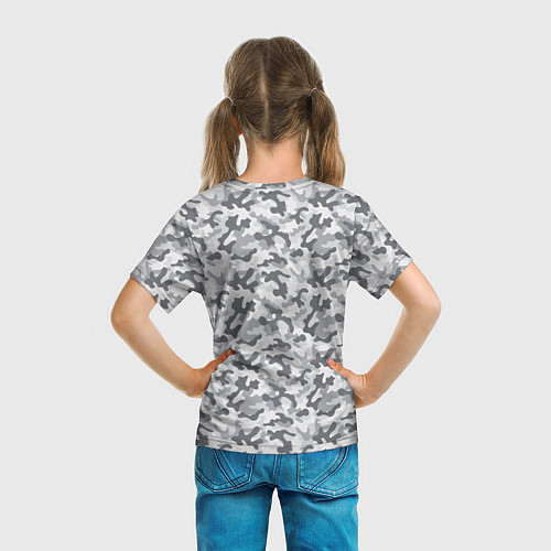 Детская футболка Камуфляж зимний мелкий / 3D-принт – фото 6