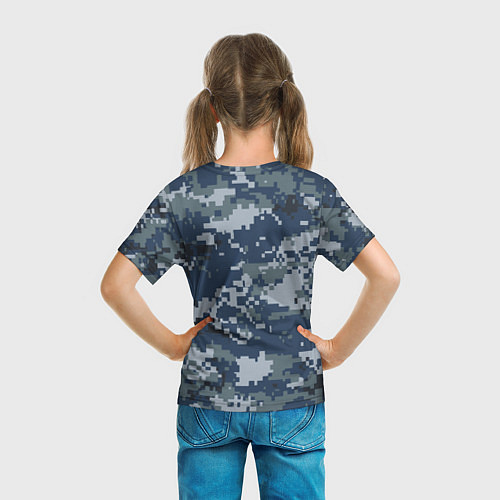 Детская футболка Камуфляж Росгвардия цифра / 3D-принт – фото 6
