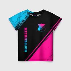 Футболка детская Hoffenheim - neon gradient: надпись, символ, цвет: 3D-принт