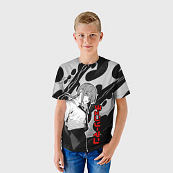 Футболка детская Макима - Демон контроля - Органика, цвет: 3D-принт — фото 2
