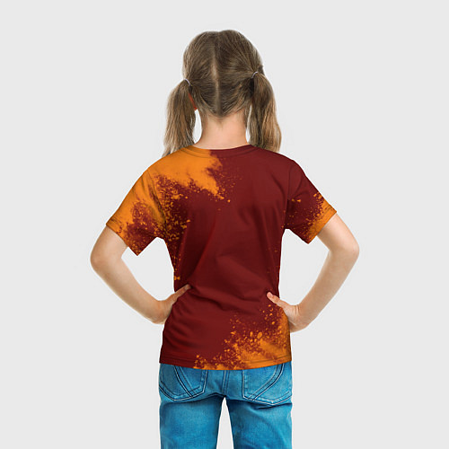 Детская футболка Валерия осенняя лисичка / 3D-принт – фото 6