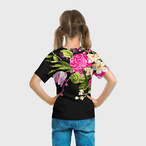 Детская футболка Букет цветов / 3D-принт – фото 6
