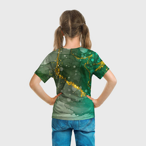 Детская футболка Изумрудная фантазия / 3D-принт – фото 6