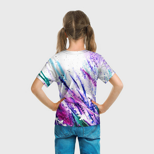 Детская футболка Лавандовое поле / 3D-принт – фото 6
