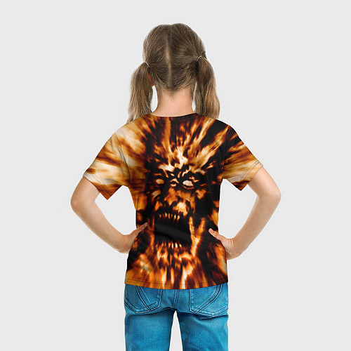 Детская футболка Fire demon scream / 3D-принт – фото 6