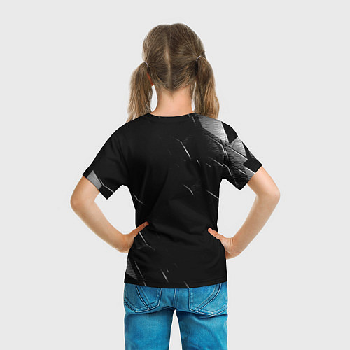 Детская футболка BTS - Неоновый логотип / 3D-принт – фото 6