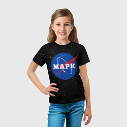 Футболка детская Марк Наса космос, цвет: 3D-принт — фото 2