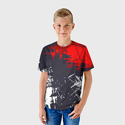 Футболка детская Абстрактные брызги, цвет: 3D-принт — фото 2