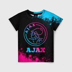 Футболка детская Ajax - neon gradient, цвет: 3D-принт