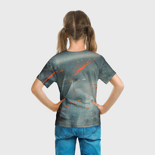 Детская футболка Абстрактное множество костюмов в тумане и краски / 3D-принт – фото 6