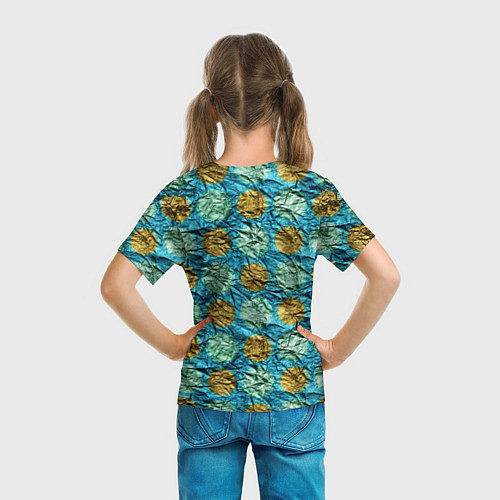 Детская футболка Фольга от шоколадной конфеты - текстура / 3D-принт – фото 6