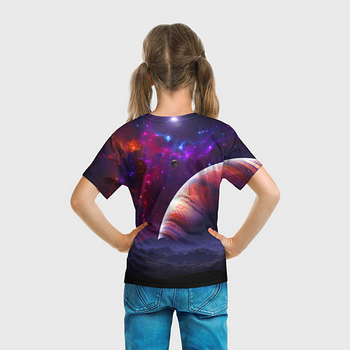 Детская футболка Бесконечное космическое пространство - Планета / 3D-принт – фото 6