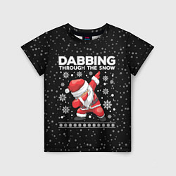 Футболка детская Santa dabbing, through the snow, цвет: 3D-принт