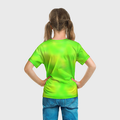 Детская футболка Цвет сочное яблоко / 3D-принт – фото 6