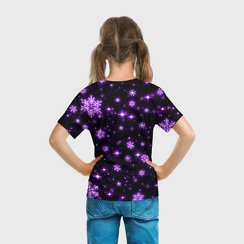 Детская футболка Новый 2023 год в неоне / 3D-принт – фото 6