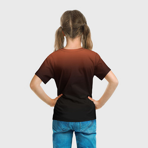 Детская футболка Благородный коричневый градиент / 3D-принт – фото 6