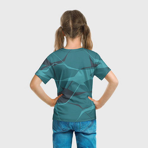Детская футболка Голова синего волка / 3D-принт – фото 6