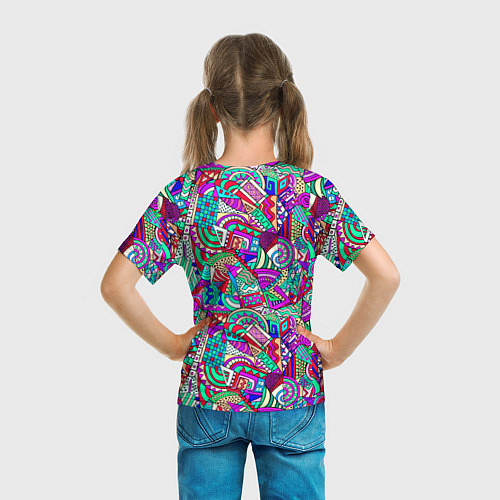 Детская футболка Лоскутный паттерн / 3D-принт – фото 6