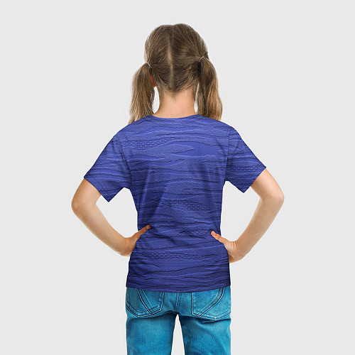 Детская футболка Текстура машинной вязки шерстью / 3D-принт – фото 6