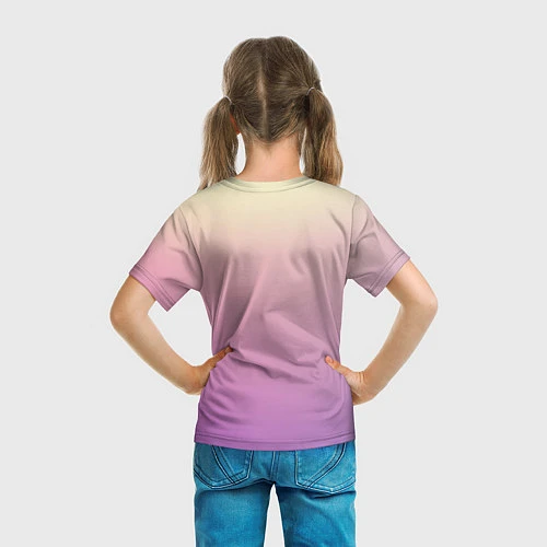 Детская футболка Поза лотоса в йоге / 3D-принт – фото 6