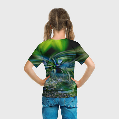 Детская футболка Манитные поля - абстракция / 3D-принт – фото 6