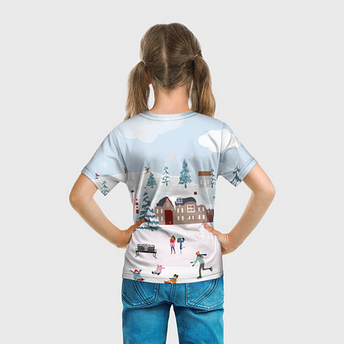 Детская футболка Новый год - каникулы / 3D-принт – фото 6