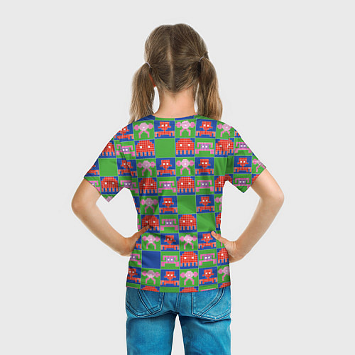 Детская футболка Пиксельный рисунок поп арт / 3D-принт – фото 6