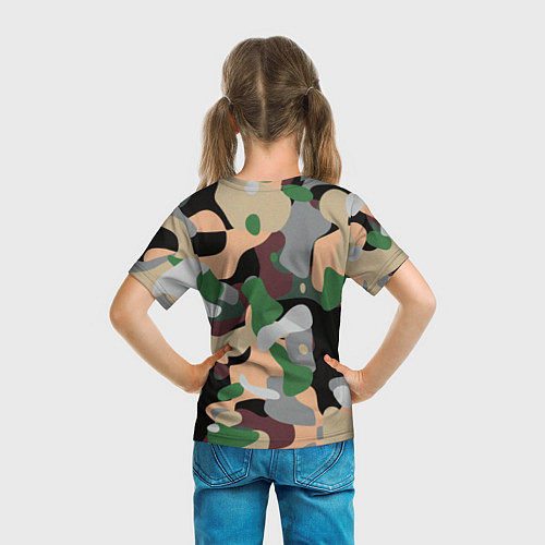 Детская футболка Абстрактная бархатная аппликация / 3D-принт – фото 6