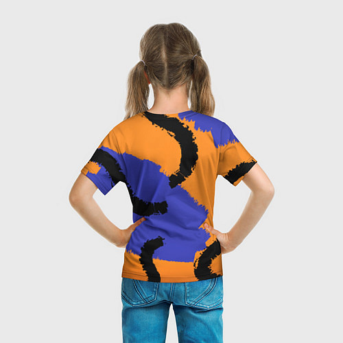 Детская футболка Абстрактные крупные полосы / 3D-принт – фото 6