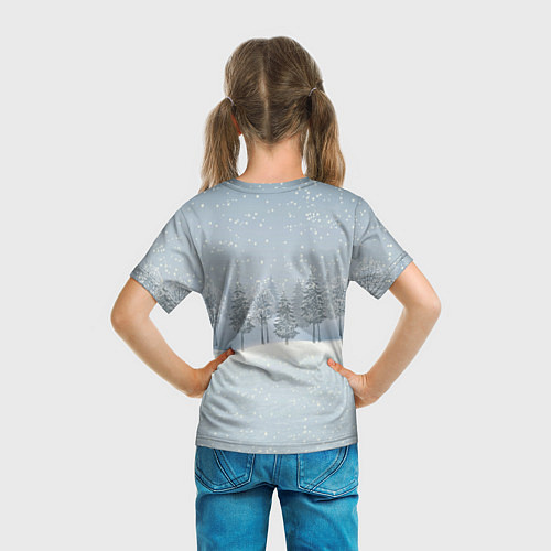 Детская футболка Олень Новогодний / 3D-принт – фото 6