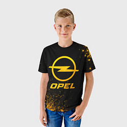 Футболка детская Opel - gold gradient, цвет: 3D-принт — фото 2