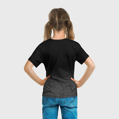 Детская футболка Dead Space glitch на темном фоне: символ сверху / 3D-принт – фото 6