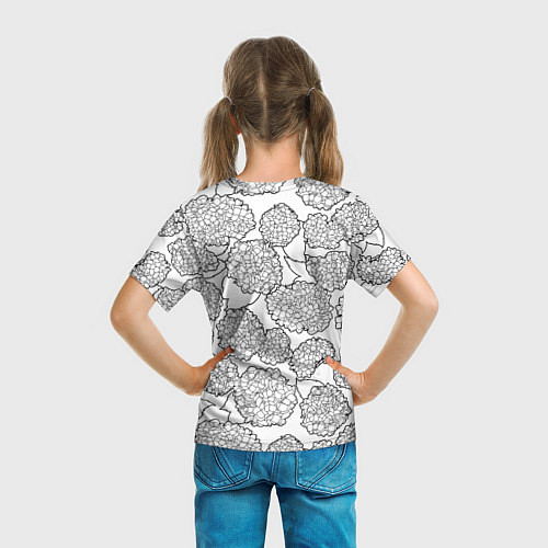 Детская футболка Гортензии / 3D-принт – фото 6